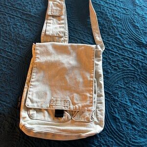 Tan Canvas Crossbody Bag by Why Not